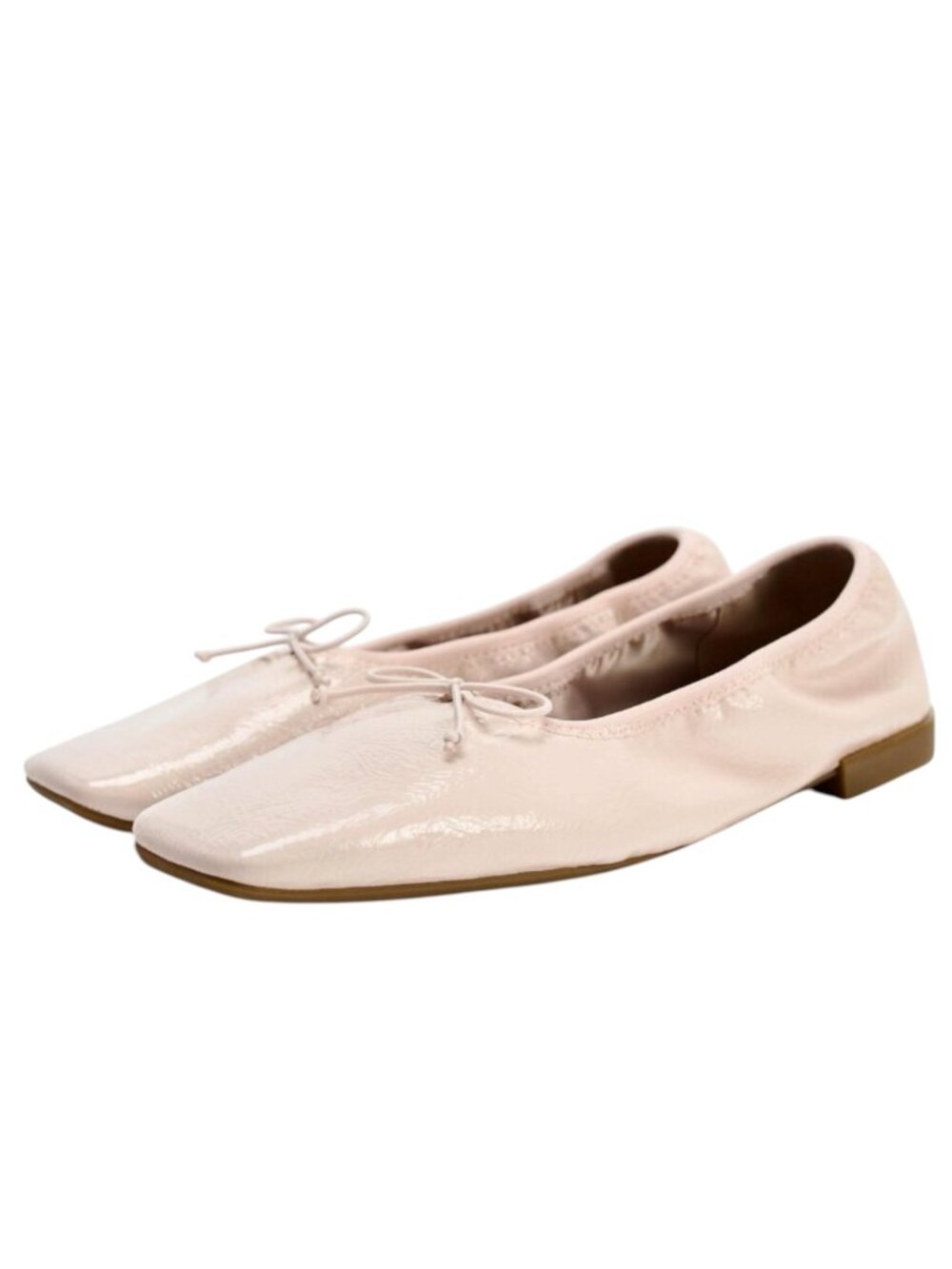 Zara Patent Ballerinas w/ Bow in Pink